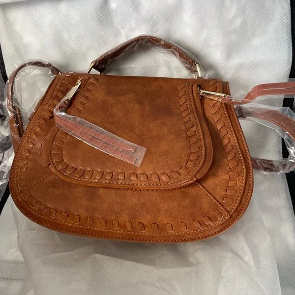 Vegan leather bag brown - Picture 1 of 4